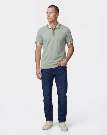 Tipped Jacquard Pique Polo Shirt Long