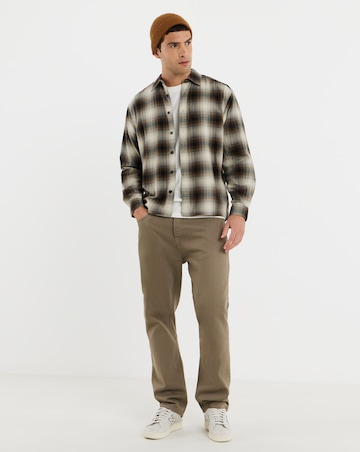 Only & Sons Kosta Long Sleeve Check Regular Fit Shirt - Natural Check