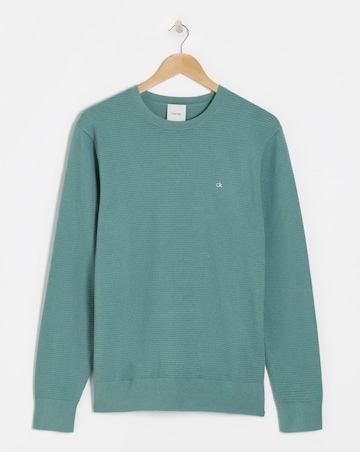 Calvin Klein Waffle Texture Jumper - Blue
