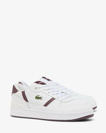 Lacoste T-Clip Trainers - White/Burgundy