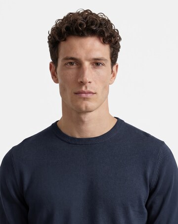 Cotton Knitted Crew Neck Jumper Long