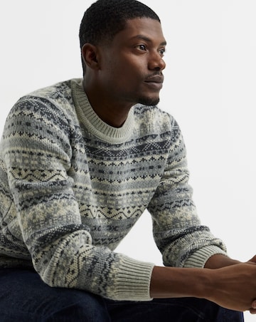 Knitted Fairisle Crew Neck Jumper