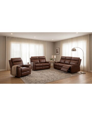 Prescott Leather Power Recliner 3 Seater Sofa