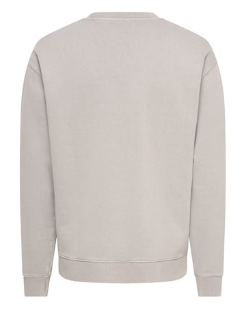 Only & Sons Creative College Relaxed Washed Crew Sweat - Light Grey