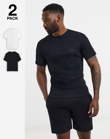 BOSS 2 Pack Short Sleeve Rib Lounge T-Shirt - Multi