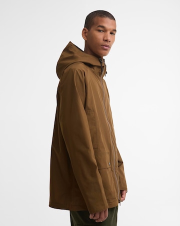 Barbour Hooded Domus Waterproof Jacket - Dark Sand