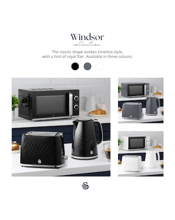 Swan Windsor Microwave Grey