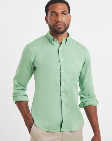 Polo Ralph Lauren Long Sleeve Linen Shirt - Faded Mint
