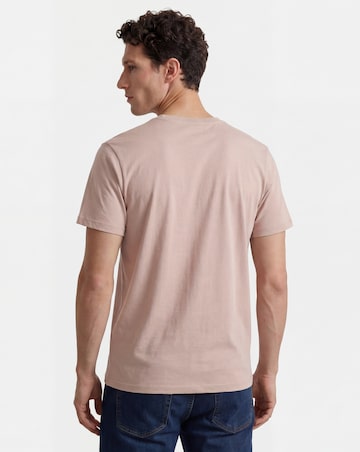 Pure Cotton Crew Neck T-Shirt Long - Pink