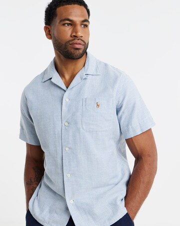 Polo Ralph Lauren Double Faced Oxford Resort Shirt - Blue/Cream