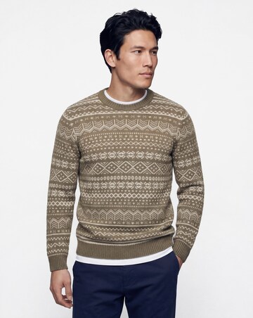 Knitted Fairisle Crew Neck Jumper