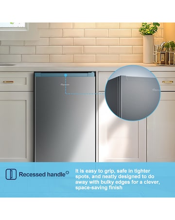 Fridgemaster MUL4892MES Under Counter Fridge - Silver E Rated