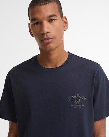 Barbour Short Sleeve Tailored Crest Logo T-Shirt - Navy
