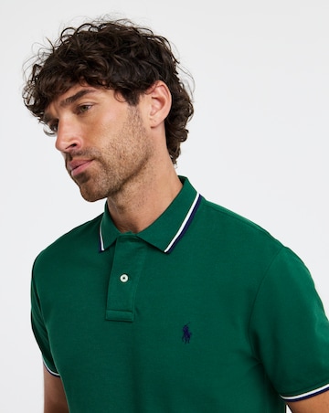 Polo Ralph Lauren Short Sleeve Tipped Polo - Forest Green