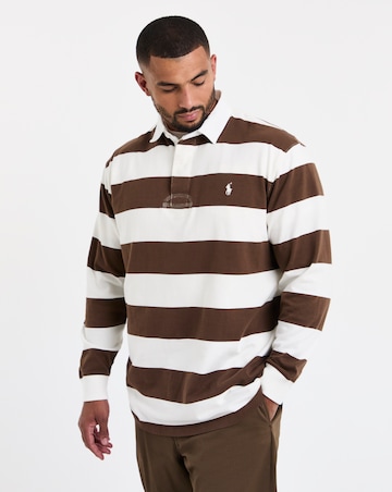 Polo Ralph Lauren Long Sleeve Stripe Rugby - Cream/Brown