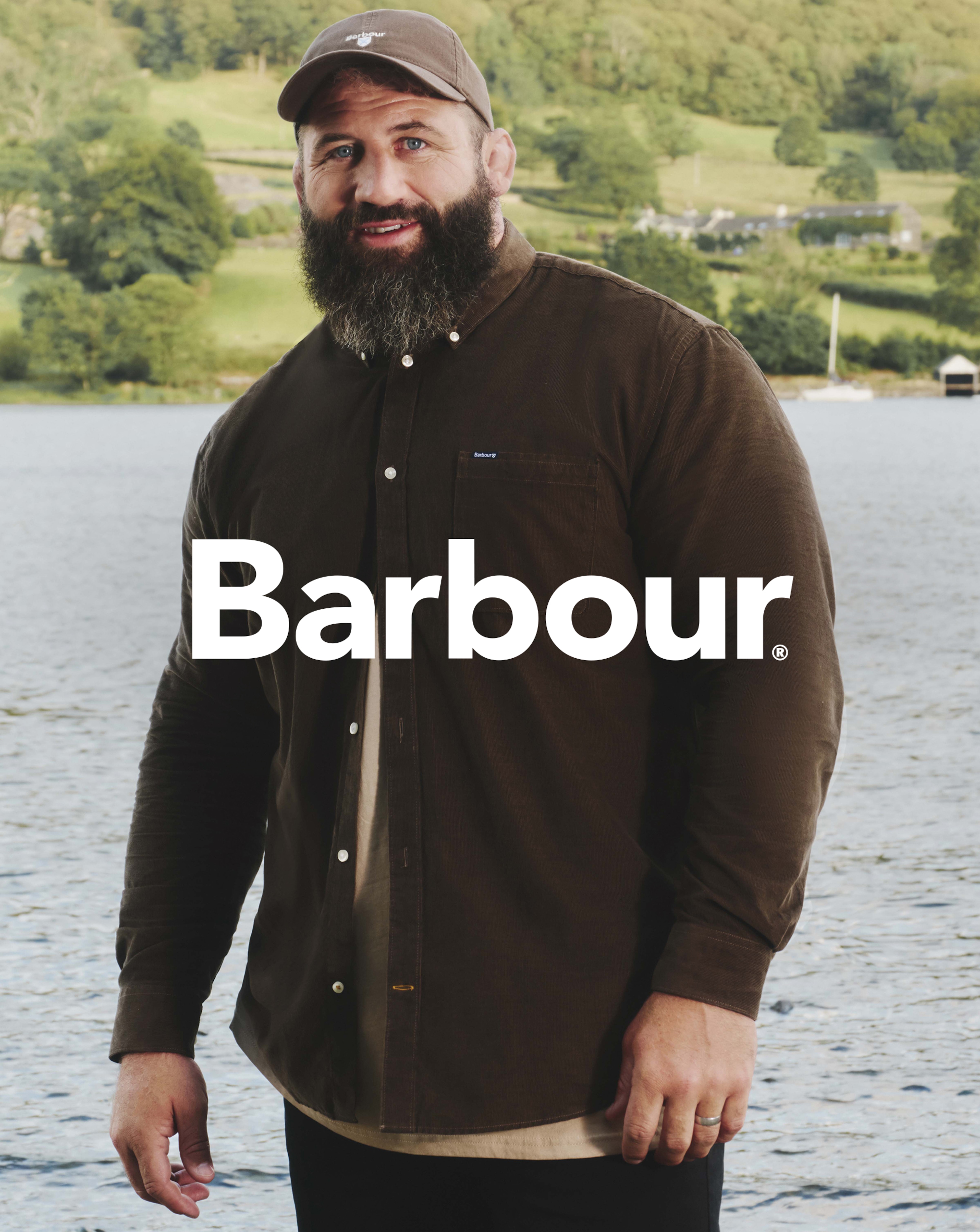 Barbour. Joe Marler wears Barbour Ramsey Long Sleeve Tailored Cord Shirt - Brown