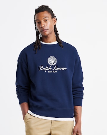 Polo Ralph Lauren Graphic Crew Neck Sweatshirt - Navy