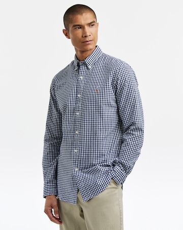 Polo Ralph Lauren Long Sleeve Gingham Oxford Shirt - Navy/White