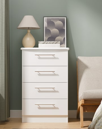Osprey Ready Assembled 4 Drawer Midi Chest - Kids