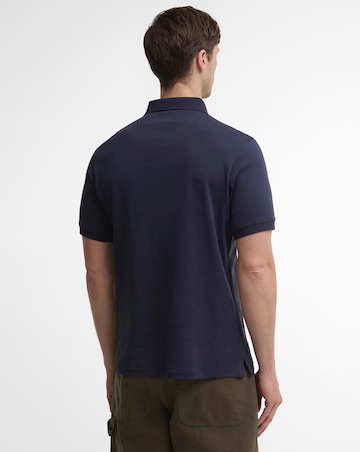 Barbour Short Sleeve Tartan Print Polo Shirt - Navy