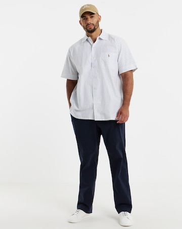 Polo Ralph Lauren Short Sleeve Lightweight Oxford Shirt - White/Blue