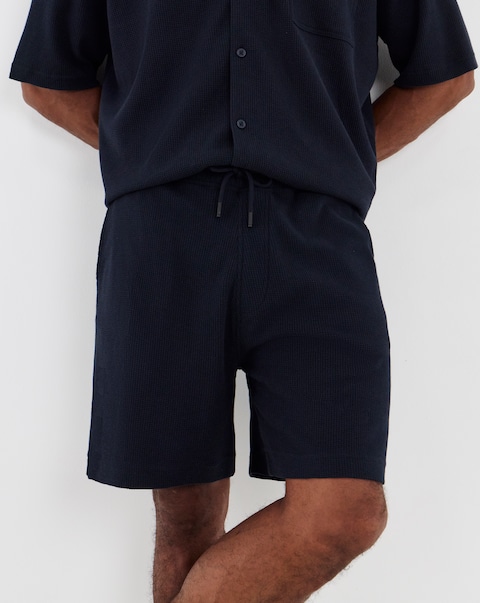 BOSS Waffle Short - Navy