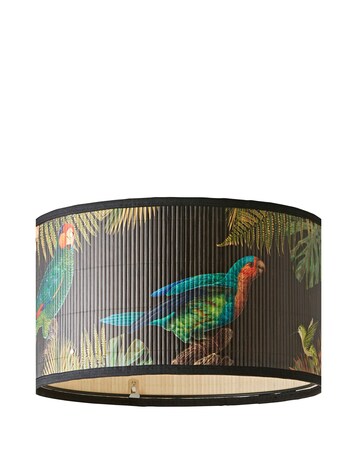 ValueLights Daintree Medium Monochrome Bamboo Drum Shade 35cm