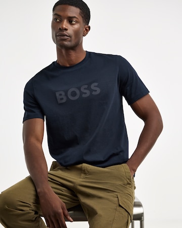 BOSS Short Sleeve Logo T-Shirt - Navy