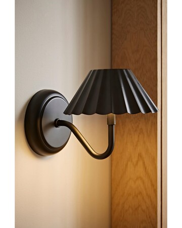 ValueLights Avery Black Rechargeable Easy Fit Wall Light