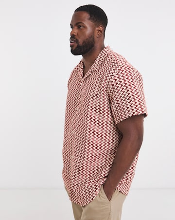 Jack & Jones Montauk Crochet Shirt - Red