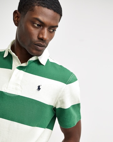 Polo Ralph Lauren Short Sleeve Stripe Rugby - Green/White