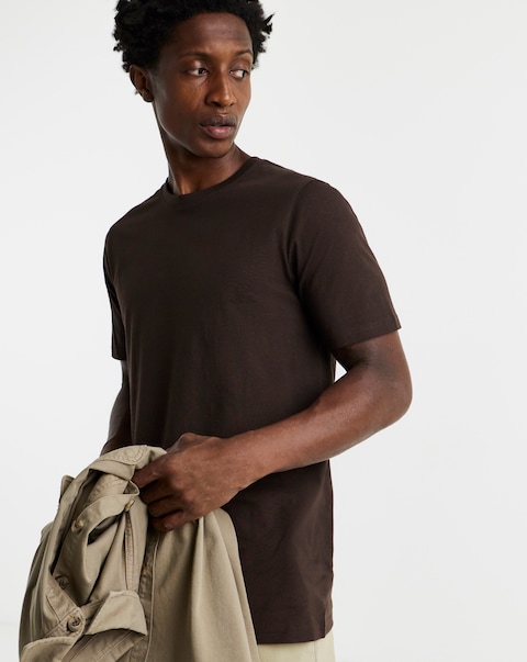 Pure Cotton Crew Neck T-Shirt Long