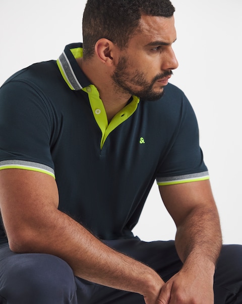 Jack & Jones Premium Paulos Tipped Polo - Navy