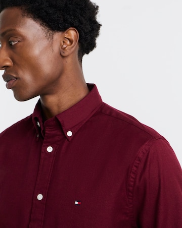 Tommy Hilfiger Flex Flannel Shirt - Burgundy