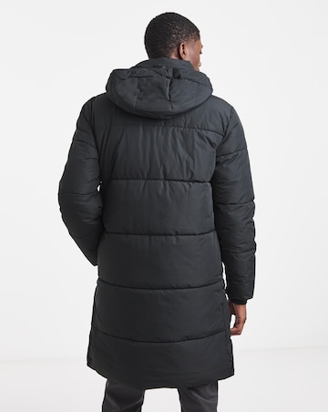 Black Longline Padded Coat