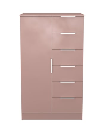 Humber Ready Assembled 1 Door 5 Drawer Kids Wardrobe - Kids