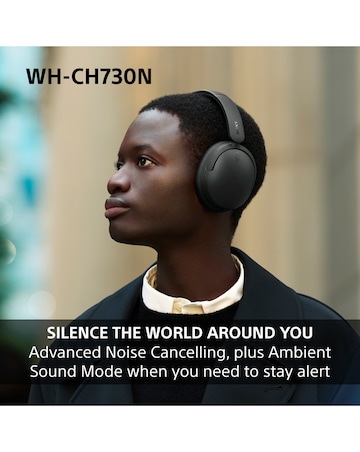 Sony WH-CH730N Wireless Noise Cancelling Over-Ear Headphones - Blue