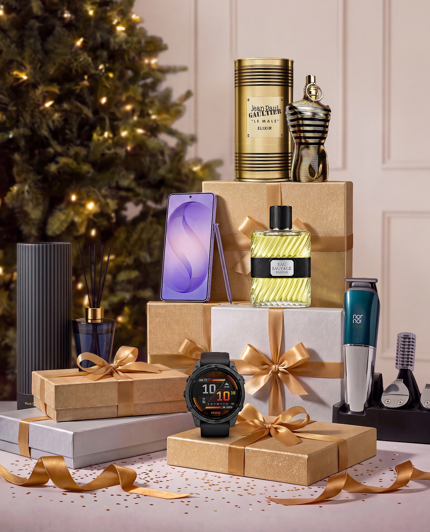 Selection of gifts for him