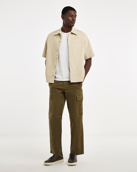 BOSS Short Sleeve Resort Shirt - Light Beige