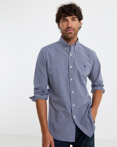 Polo Ralph Lauren Long Sleeve Gingham Shirt - Navy/White
