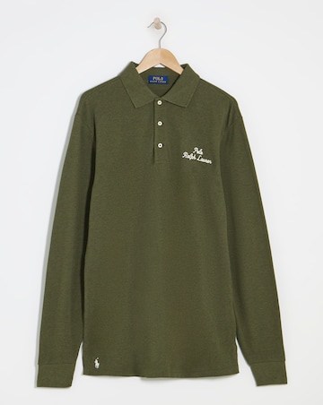 Polo Ralph Lauren Long Sleeve Script Logo Polo - Alpine