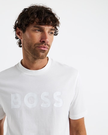 BOSS Short Sleeve Structure Logo T-Shirt - White
