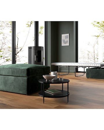 Jay-Be Luxe Velvet Footstool Bed with Comfort Mattress