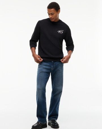Tommy Jeans Signature Crew Neck Sweatshirt - Black
