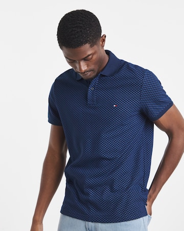 Tommy Hilfiger Microprint Pique Polo - Navy
