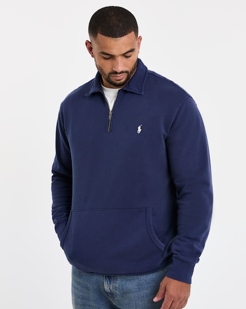 Polo Ralph Lauren Terry 1/4 Zip Sweat - Navy