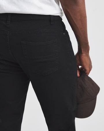 Union Black Straight Stretch Gabardine Jeans