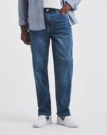 Union Straight Fit Stretch Jeans Mid Wash