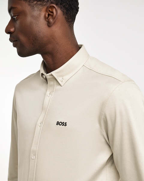 BOSS Long Sleeve Motion Shirt - Light Beige