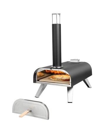 George Foreman Dual Fuel Powered Pizza Oven with Paddle & Carry Bag